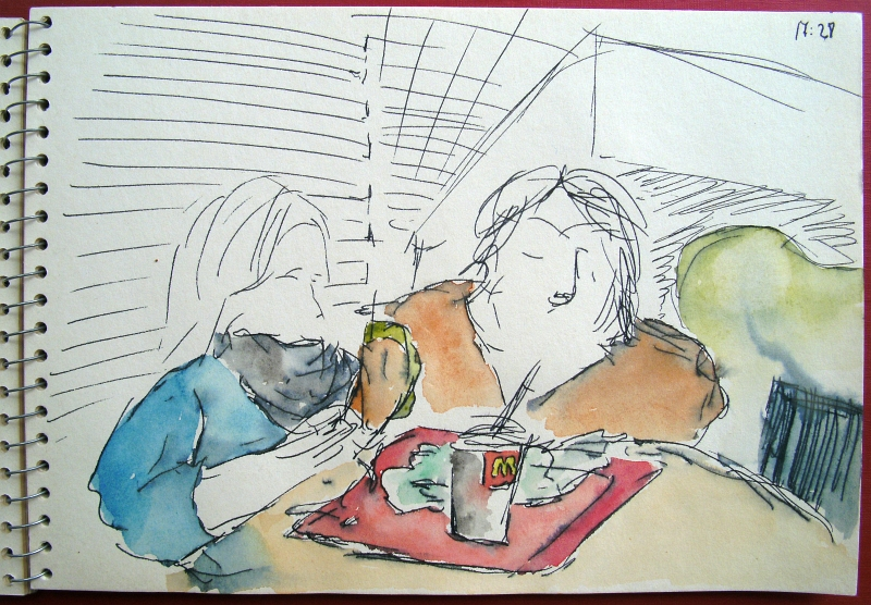 Cartoon: SketchCrawl 41 Düsseldorf Flughafen - Zeichnungen 9