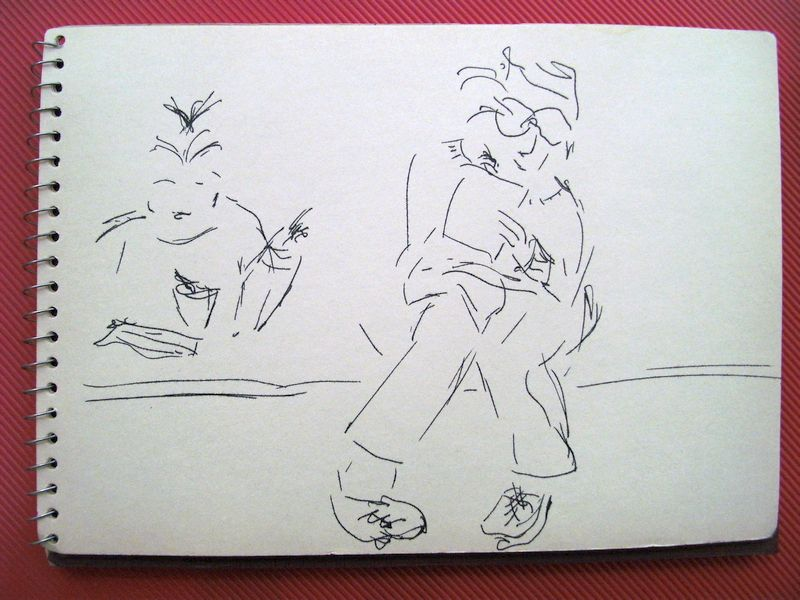 Karrikatur: Airport-Sketcher Köln, 21.2.2015 1