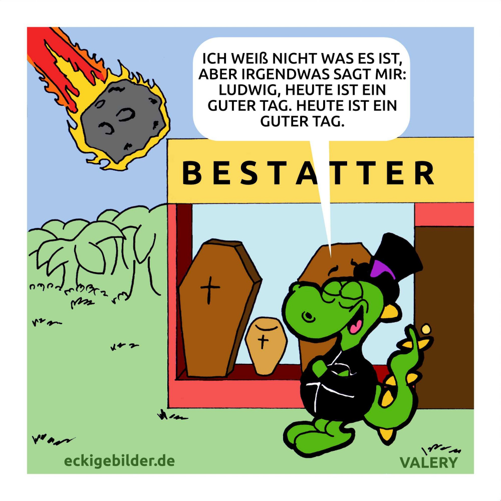 Cartoon: Dinosaurier Bestatter Cartoon 1