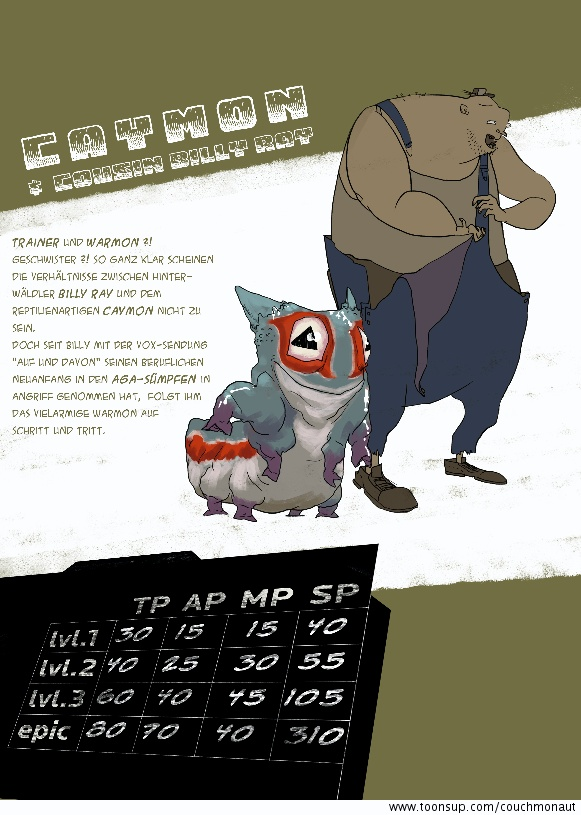 Concept Art / Character Design: Caymon & Cousin Billy Ray 1