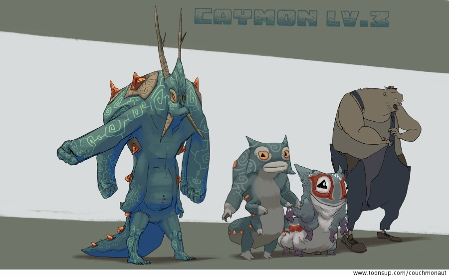 Concept Art / Character Design: Caymon bekannte Stufen 1