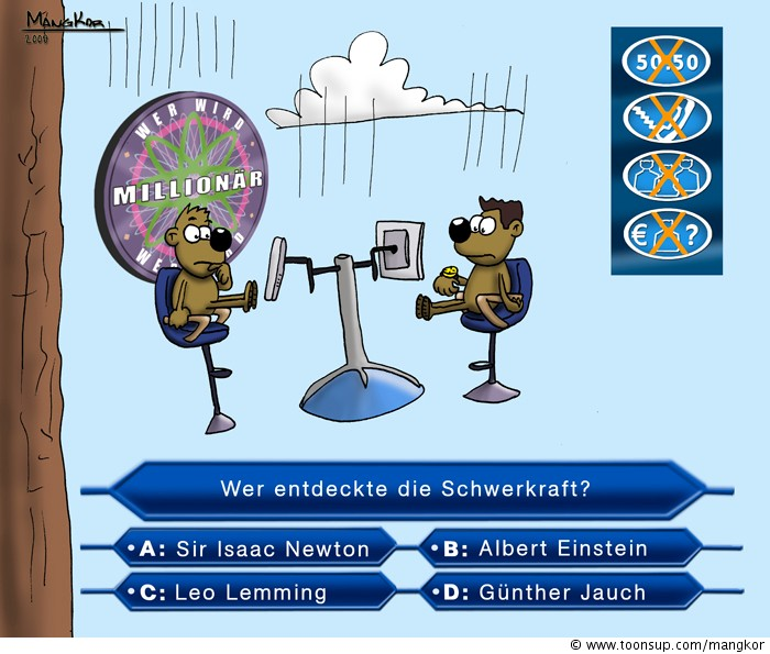 Cartoon: Die 1 Million-Euro Frage 1