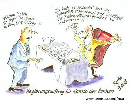 Cartoon: Banken+Staat 1