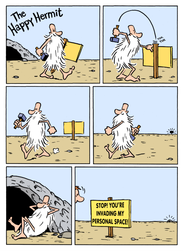 Comic: The Happy Hermit: Personal Space 1