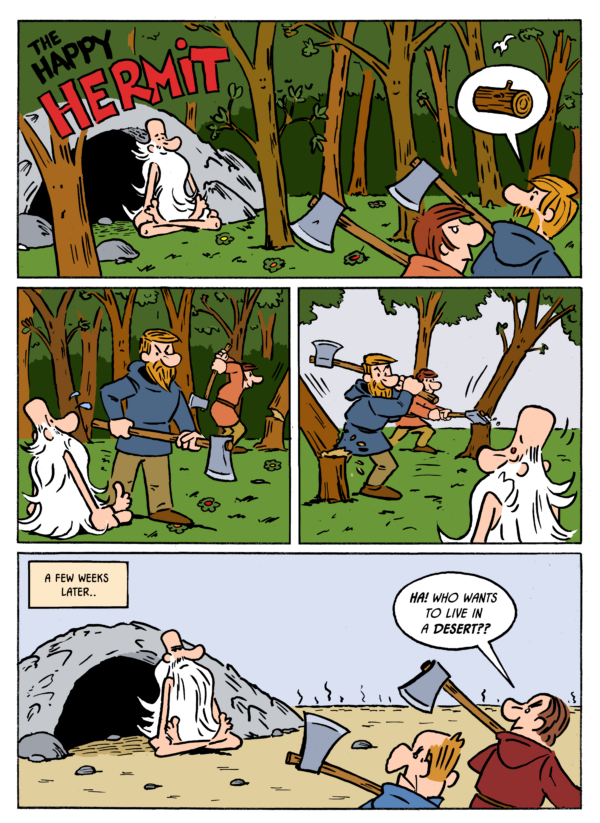 Comic: The Happy Hermit: Desert Living 1