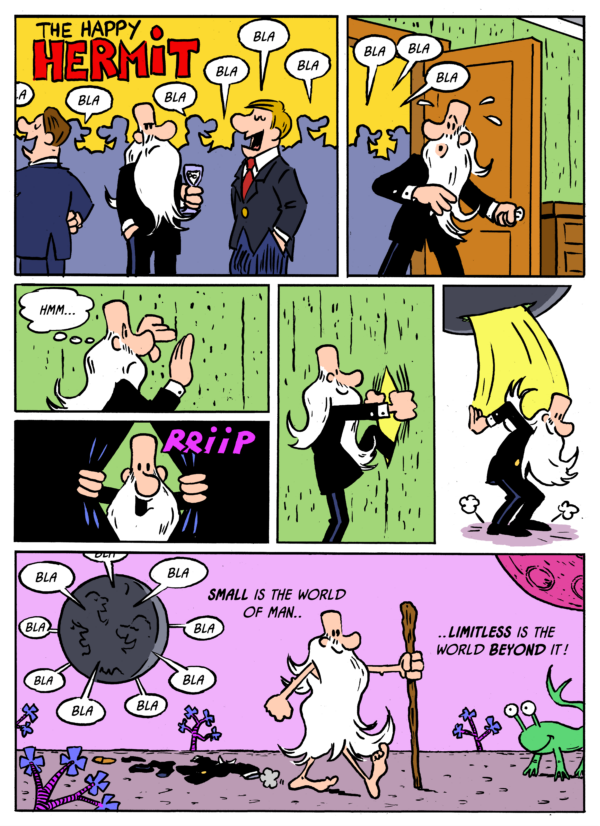 Comic: The Happy Hermit: Seeking Seclusion 1
