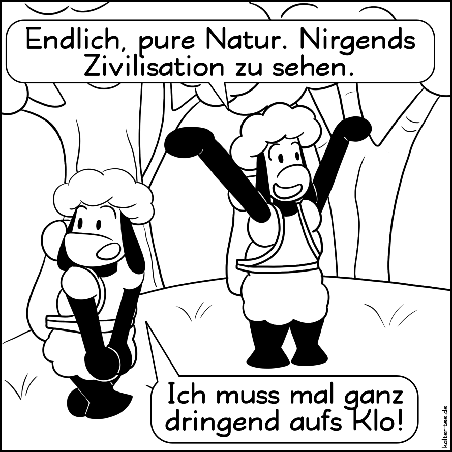 Cartoon: Eine Zeichnung pro Tag. Tag 9. 1