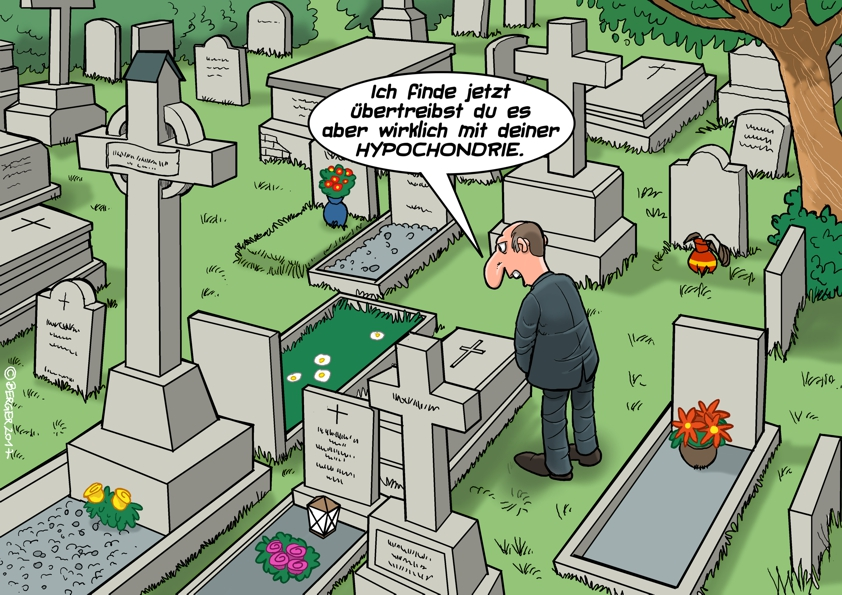 Cartoon: Am Friedhof 1