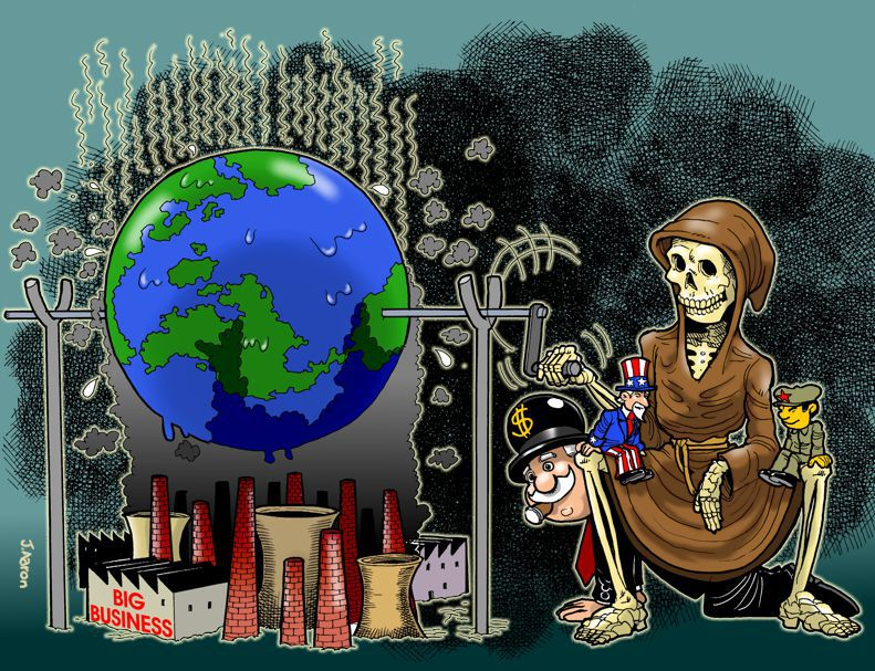 Cartoon: Big Business und globale Erwärmung 1
