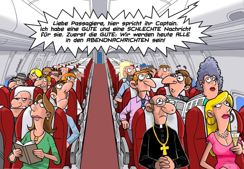 Cartoon: Im Fluchzeuch 1