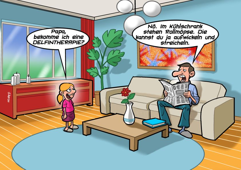 Cartoon: Delfintherapie 1