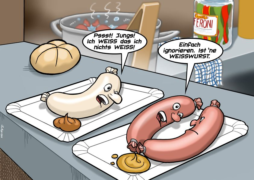 Cartoon: An der Wursttheke 1
