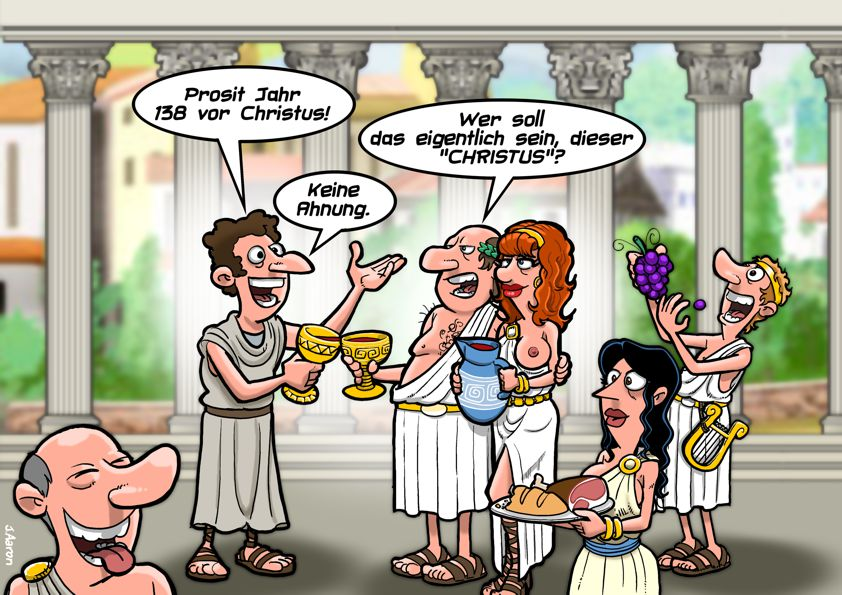 Cartoon: Silvester anno dazumal 1