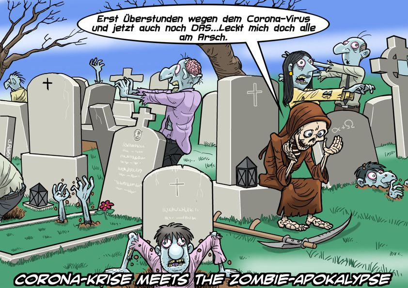 Cartoon: Corona meets the walking dead 1