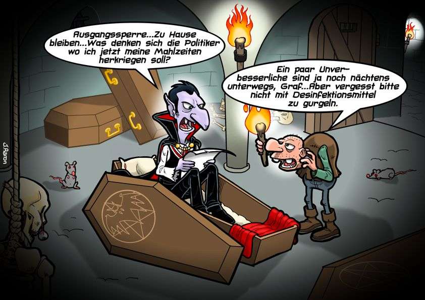 Cartoon: Ausgangssperre 1