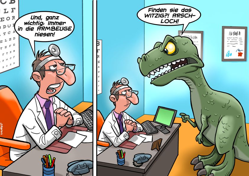 Cartoon: Vorsichtsmassnahmen 1