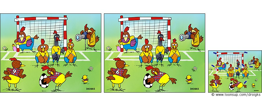 Cartoon: Hühnchen-Fussball 1