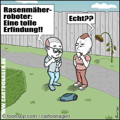 Comic: Von Wegen einer WG - "Rasenmäherroboter" 2