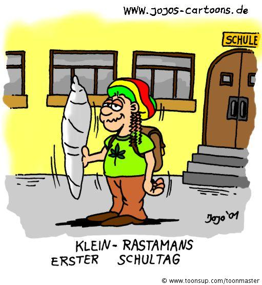 Cartoon: Klein-Rastaman 1