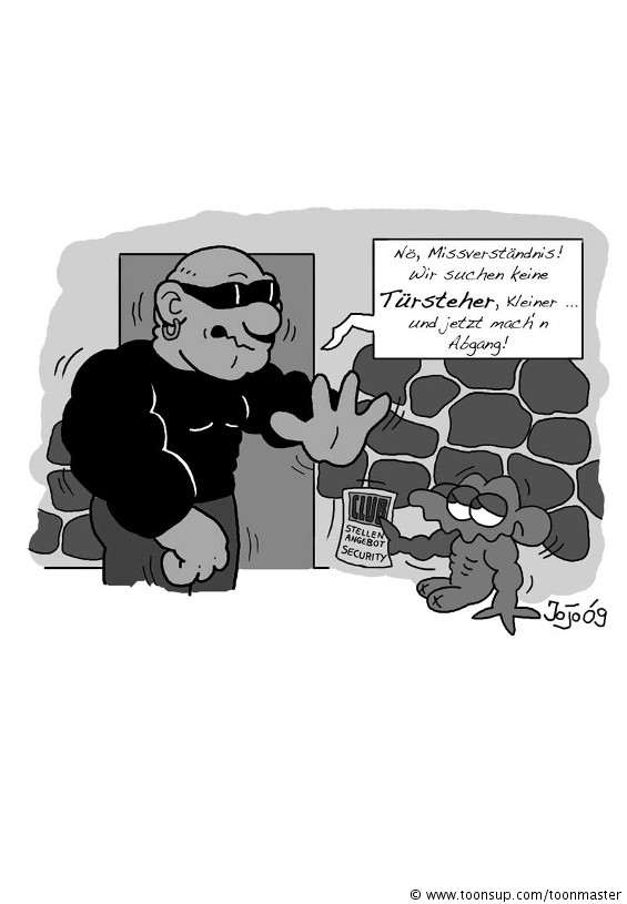 Cartoon: Türsteher 1