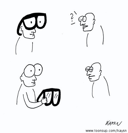 Cartoon: Riesen-Brille 1