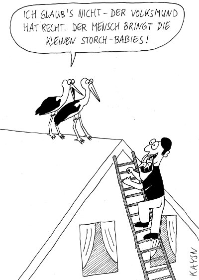 Cartoon: Storch-Volksmund 1