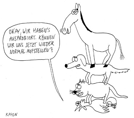 Cartoon: Die Bremer Stadtmusikanten 1