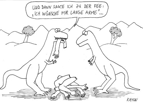Cartoon: Dinosaurier-Mahlzeit 1