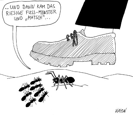 Cartoon: Ameisen-Geschichte 1