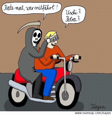 Cartoon: Motorradfahrer 1