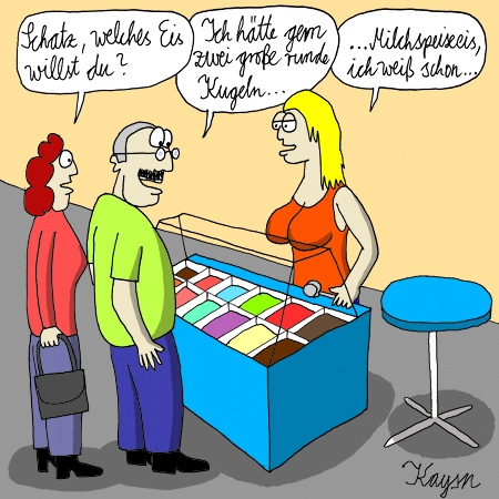 Cartoon: Am Eisstand 1