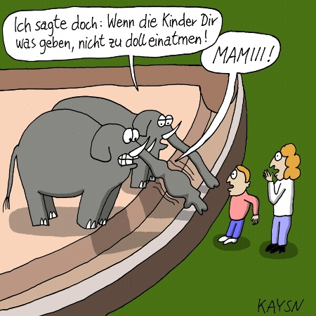 Cartoon: Elefanten 1