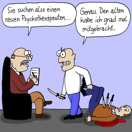 Cartoon: Psychotherapeut 1