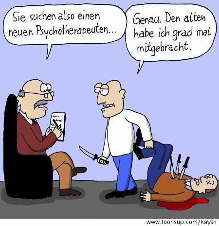 Cartoon: Psychotherapeut 2