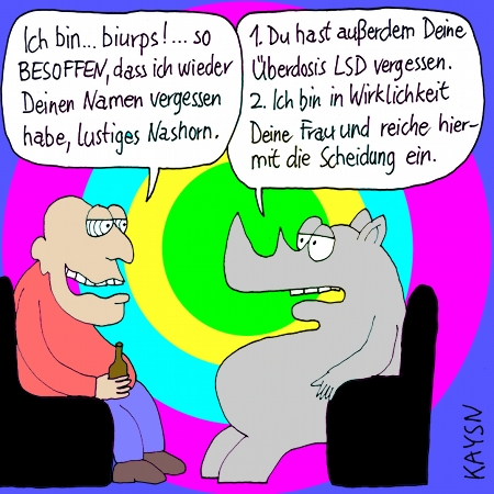 Cartoon: Besoffen 1