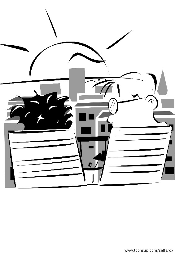 Cartoon: Blick aufs Meer 2