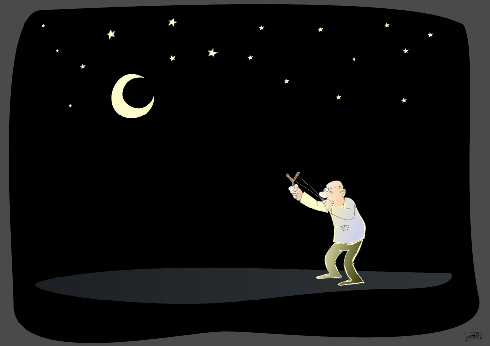 Cartoon: Mondlicht 1