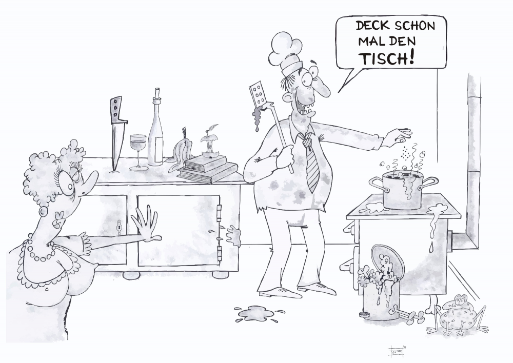 Cartoon: Essen ist fertig 1