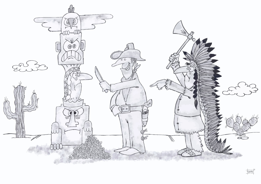 Cartoon: Schnitzarbeit 1