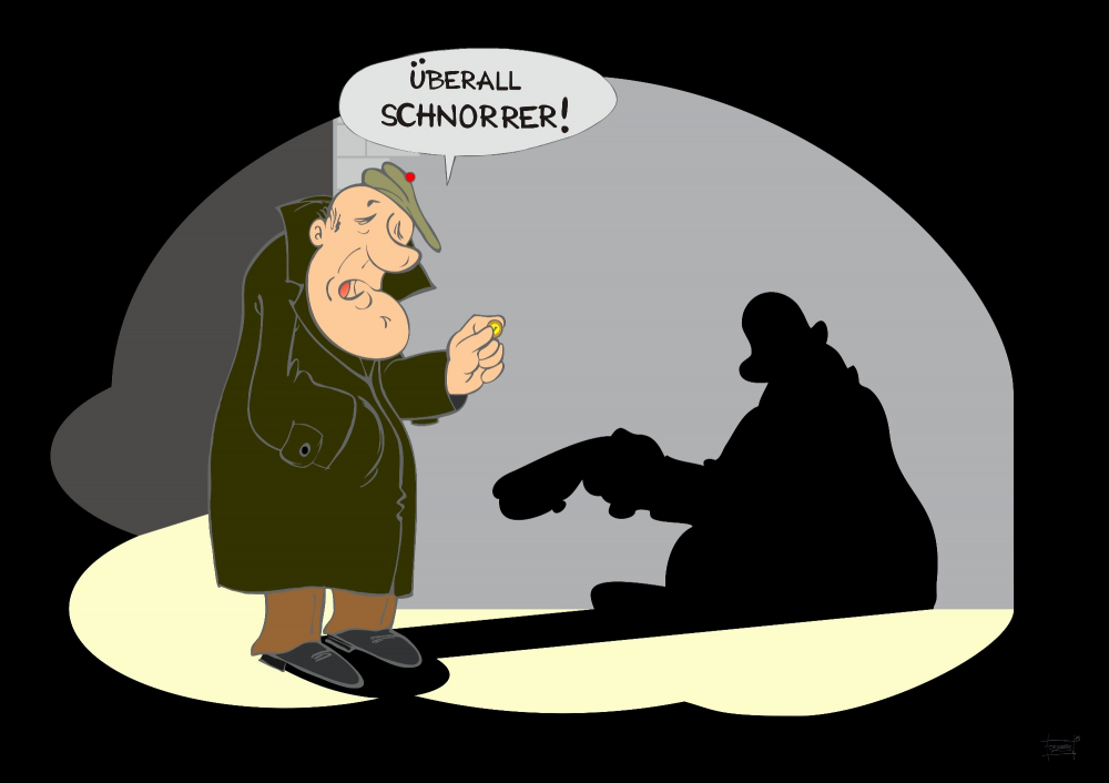 Cartoon: Schnorrer 1