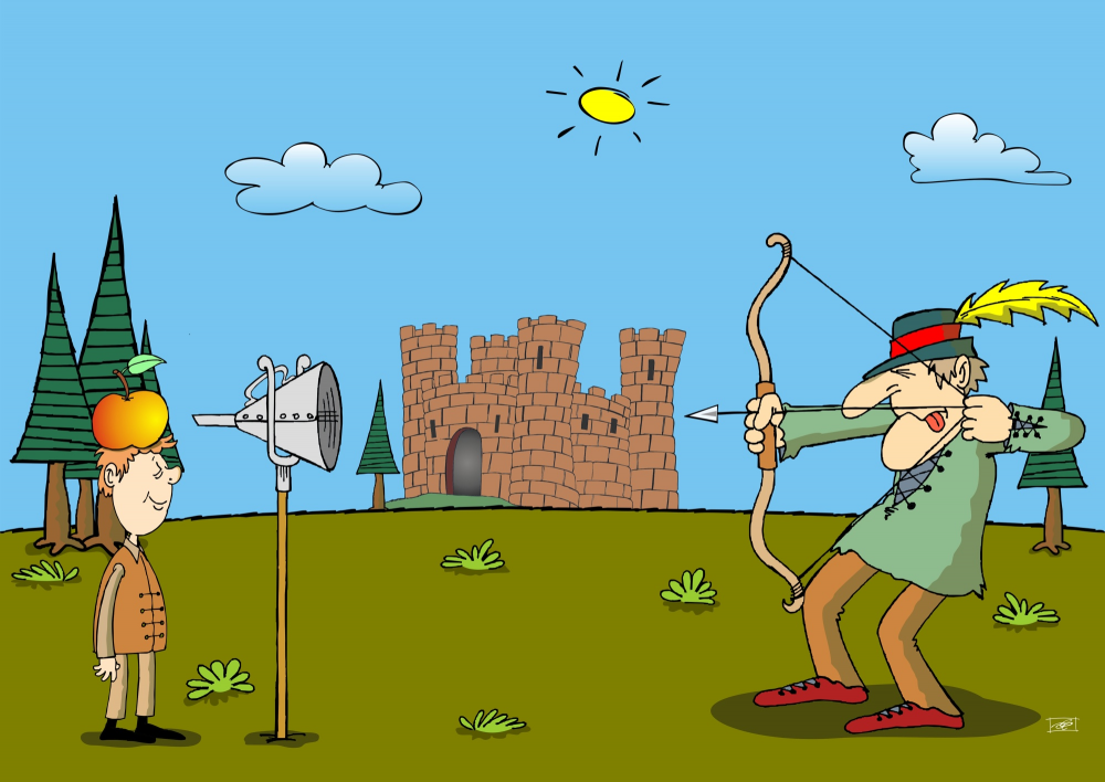 Cartoon: Hohle Gasse 1