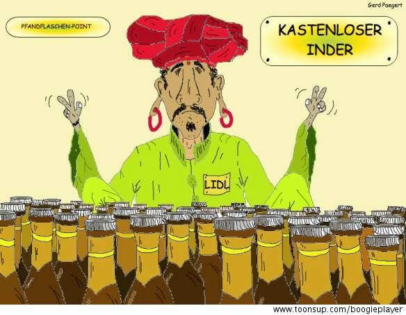 Cartoon: 'Kastenloser Inder' 1