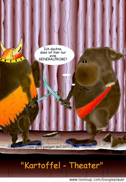 Cartoon: 'Kartoffel-Theater' 1