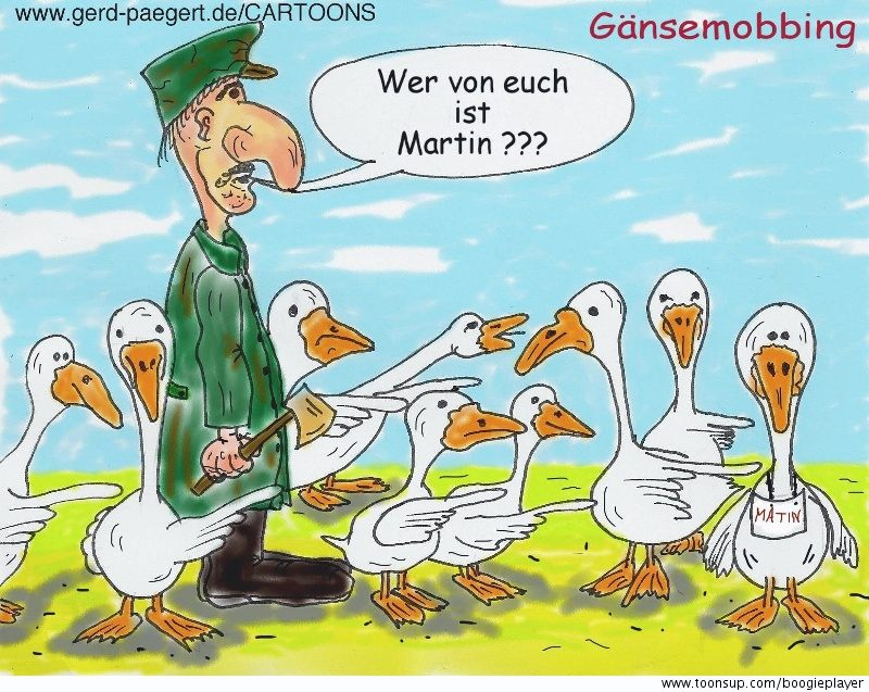 Cartoon: Gänse-Mobbing 1
