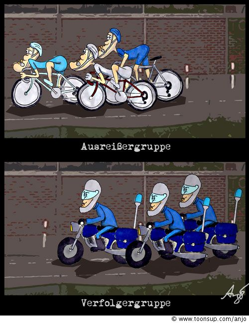 Cartoon: Verfolgergruppe 1