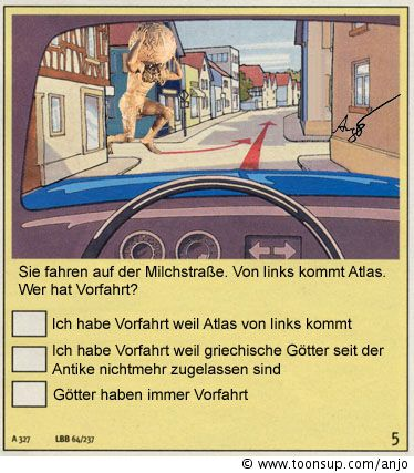 Cartoon: Führerscheinfrage 1