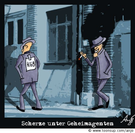 Cartoon: Scherze unter Geheimagenten 1
