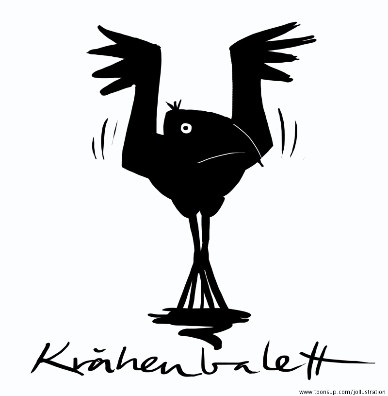 Cartoon: Krähenbalett 1