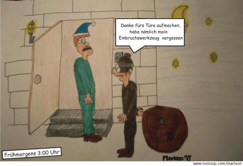 Cartoon: Der Einbrecher 1