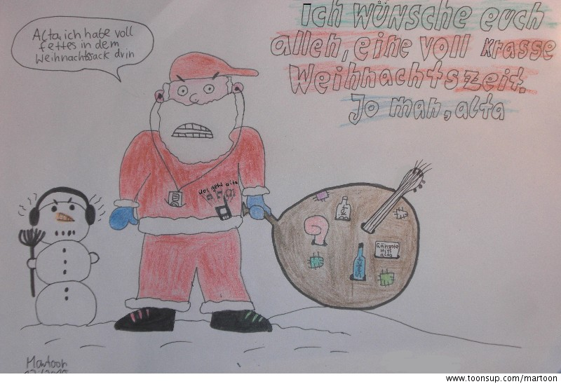 Cartoon: Santa Clause man 1